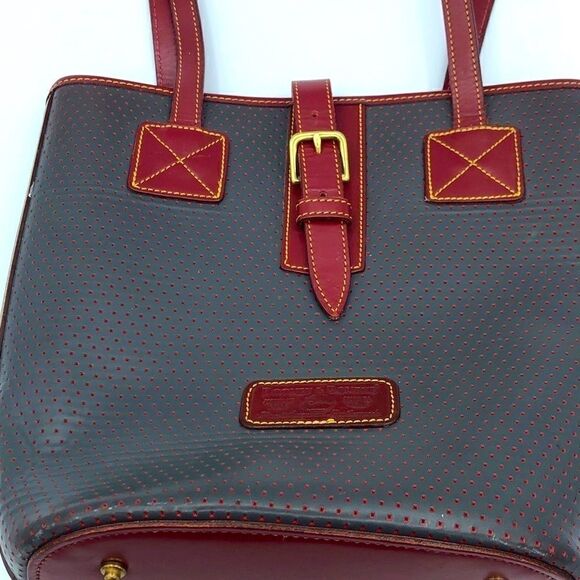 Perforated Leather Bucket Bag - Picture 7 of 12